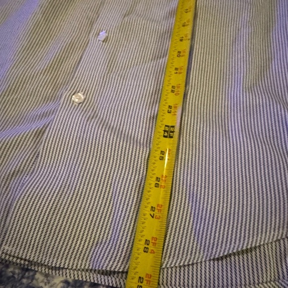 Hart Schaffner Marx Men's Blue Striped Shirt - Picture 6 of 6